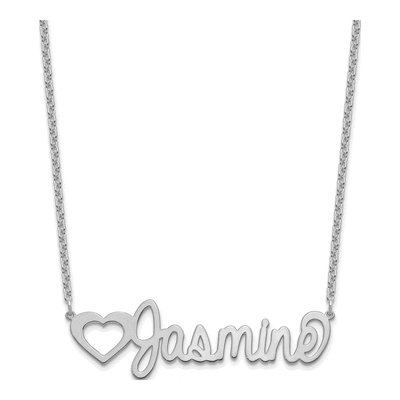 Sterling Silver Personalized Name Plate Necklace