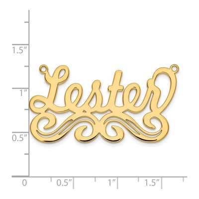 Gold-Plated Sterling Silver Personalized Name Plate Necklace – view 3