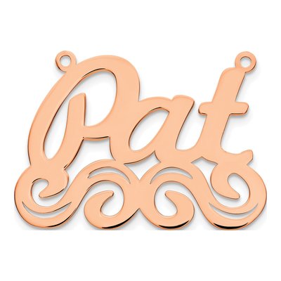 14K Rose Gold Name Plate Necklace – view 2