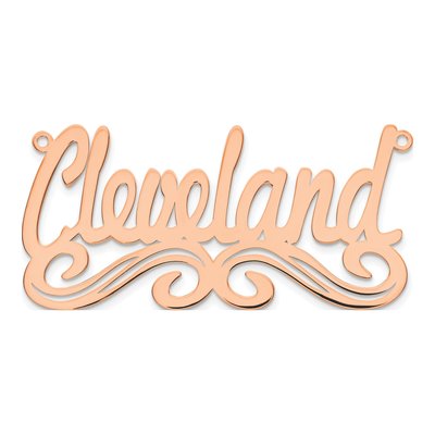 14K Rose Gold Name Plate Necklace – view 3