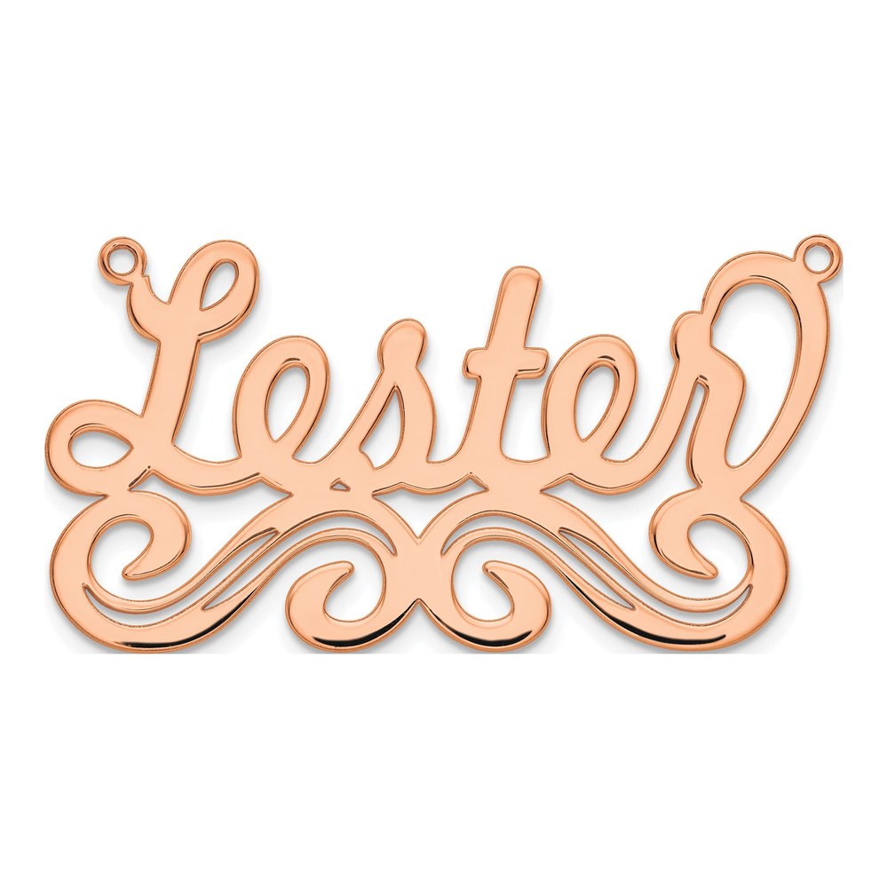 14K Rose Gold Name Plate Necklace