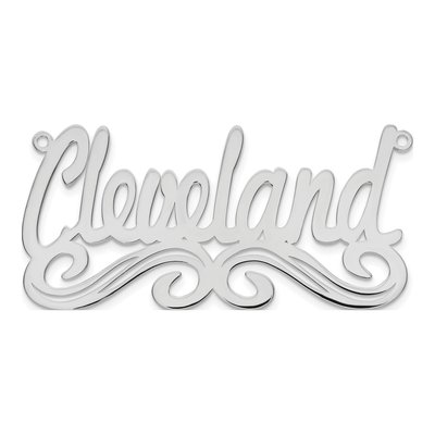 14K White Gold Personalized Name Plate Necklace – view 3