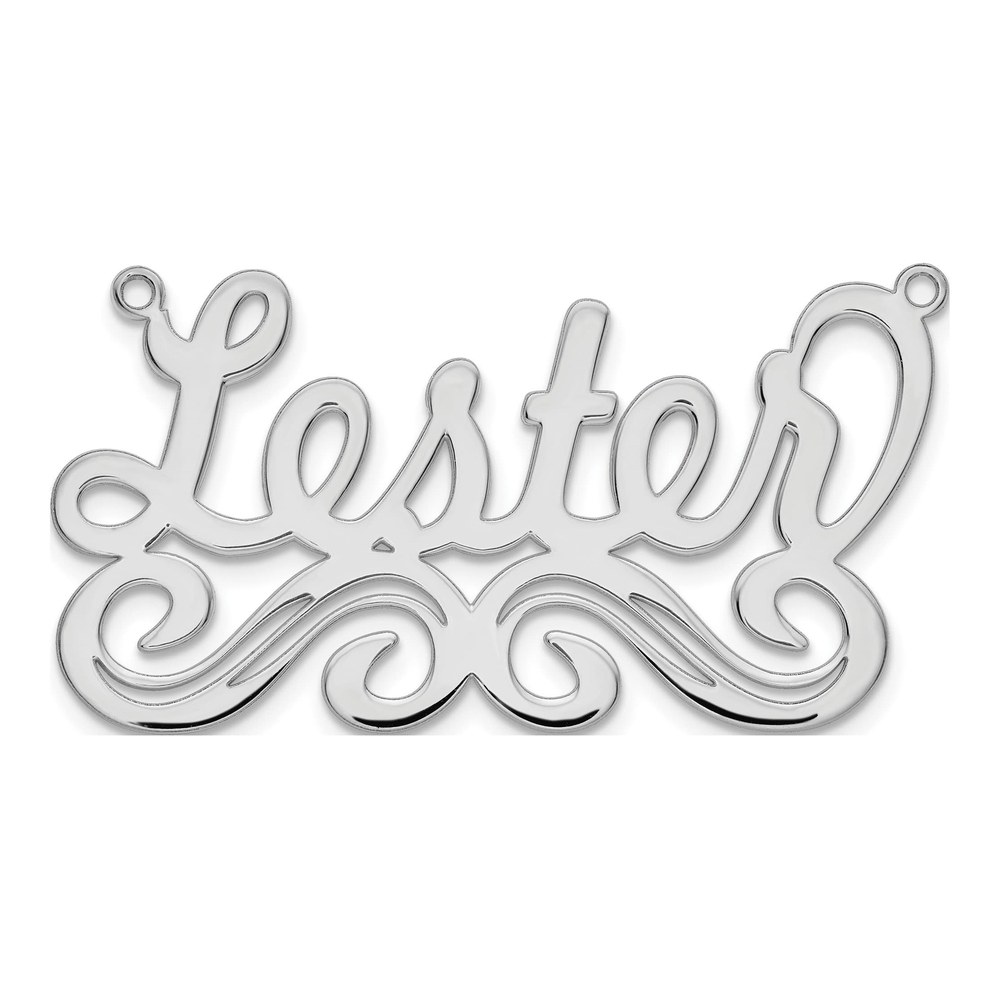 14K White Gold Large Polished Name Plate