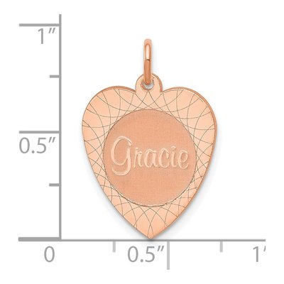 Rose Gold-Plated Sterling Silver Personalized Heart Name Charm – view 3