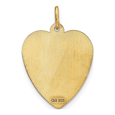 14K Yellow Gold Heart Disc Name Charm – view 4