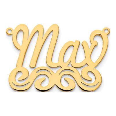 Gold-Plated Sterling Silver Personalized Name Plate Necklace – view 2