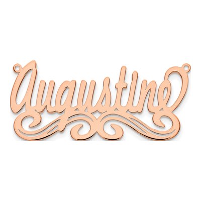 14K Rose Gold Name Plate Necklace – view 3