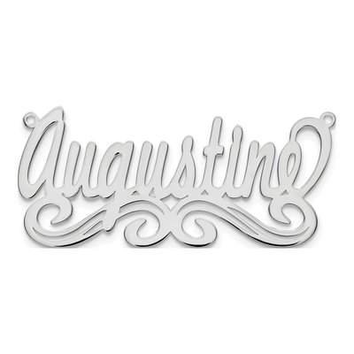 Sterling Silver Personalized Name Plate Necklace – view 5