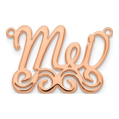 14K Rose Gold Personalized Name Plate Necklace – view 2