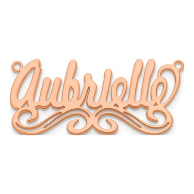 14K Rose Gold Personalized Name Plate Necklace – view 3