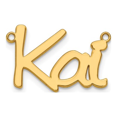 Gold-Plated Sterling Silver Personalized Name Plate Pendant – view 2