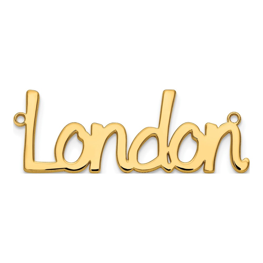 Gold-Plated Sterling Silver Personalized Name Plate Pendant