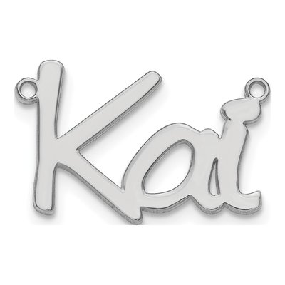 Sterling Silver Personalized Name Plate Pendant – view 2