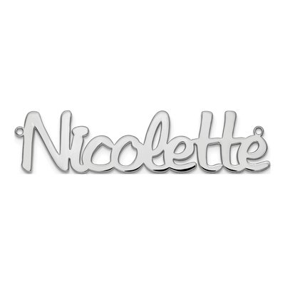 Sterling Silver Personalized Name Plate Pendant – view 4