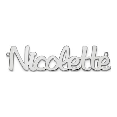 Sterling Silver Personalized Name Plate Pendant – view 5