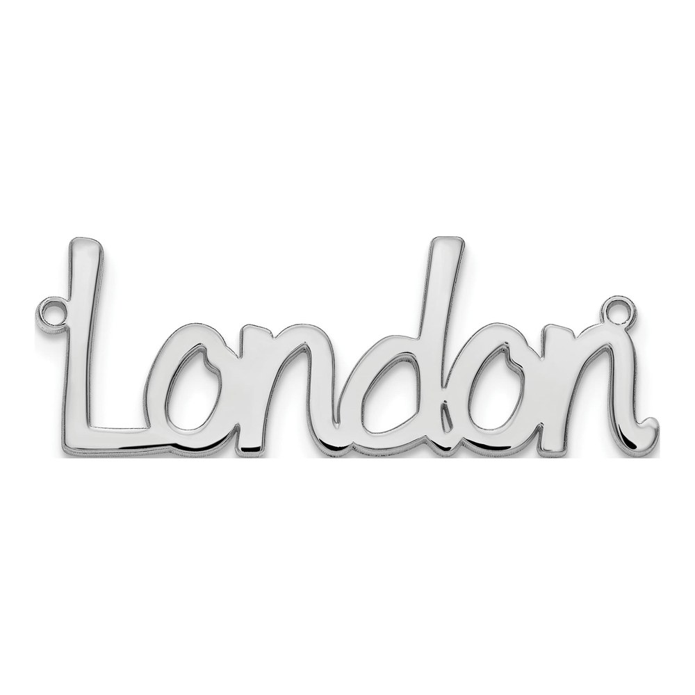 Sterling Silver/rhodium-Plated Polished Name Plate