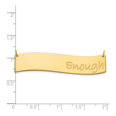 Gold-Plated Sterling Silver Personalized Curved Bar Necklace – view 3