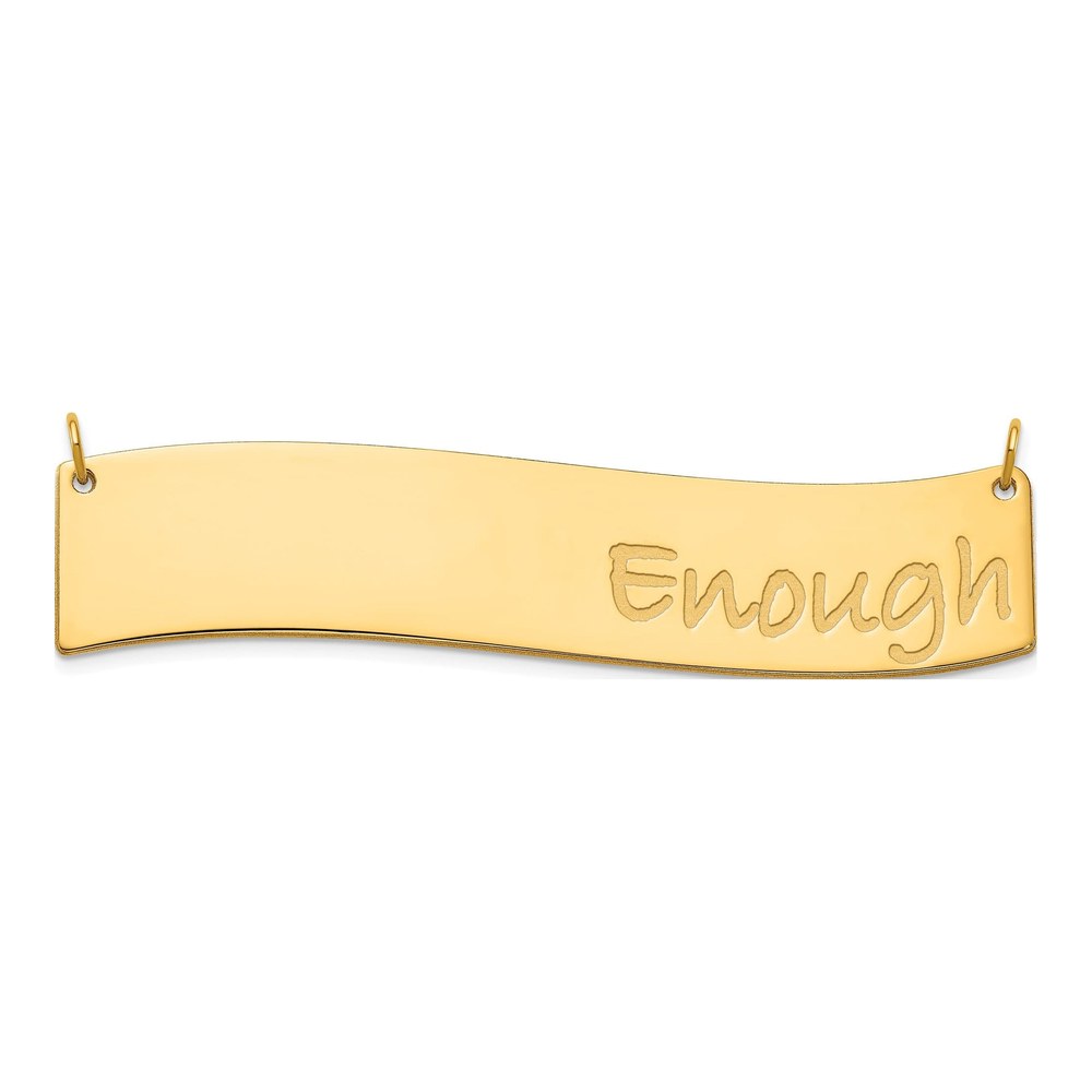 Gold-Plated Sterling Silver Personalized Curved Bar Necklace