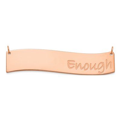Rose Gold-Plated Sterling Silver Personalized Curved Bar Name Necklace