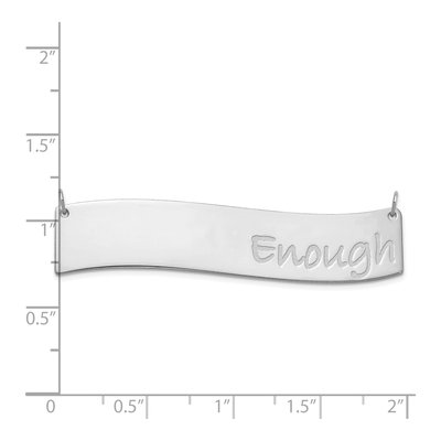 Sterling Silver Curved Bar Name Necklace – view 3