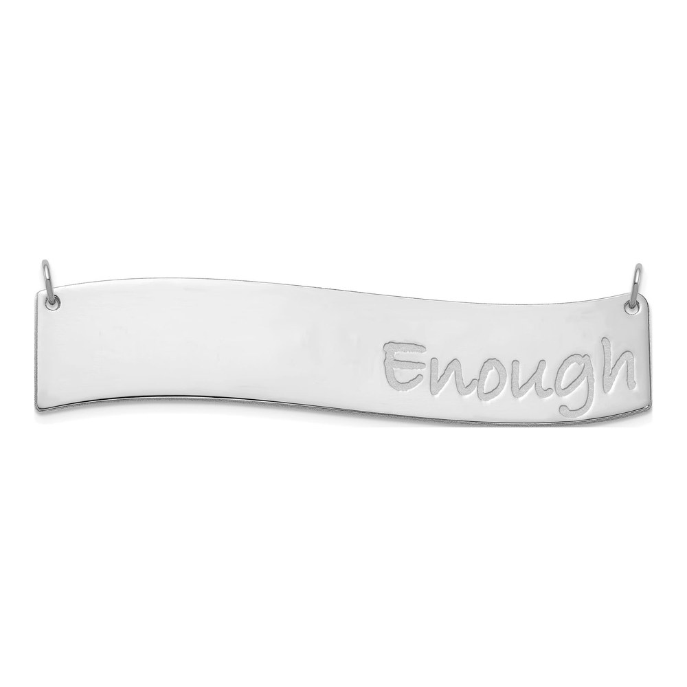 Sterling Silver Curved Bar Name Necklace