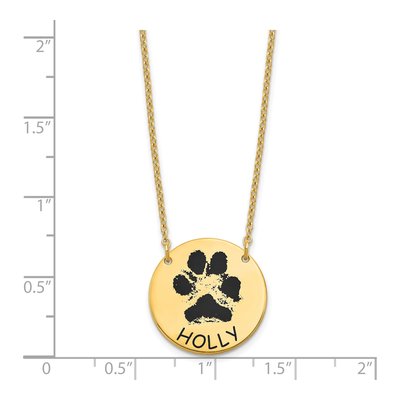 Gold-Plated Sterling Silver Paw Print Necklace – view 3