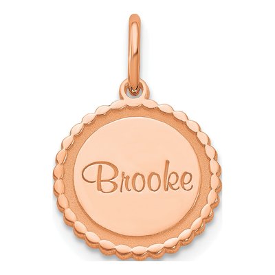 Rose Gold-Plated Sterling Silver Personalized Name Charm