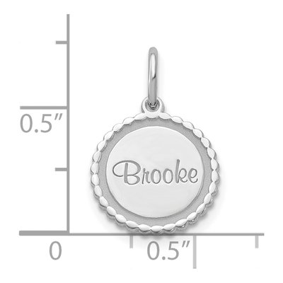 Sterling Silver Scalloped Round Disc Charm – view 3
