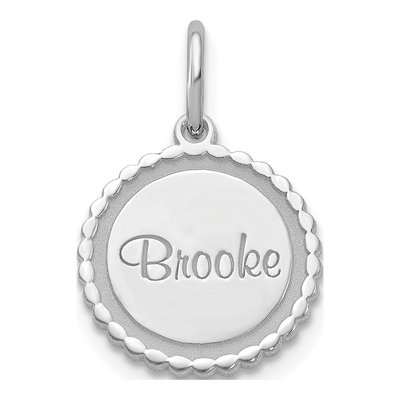 Sterling Silver Scalloped Round Disc Charm