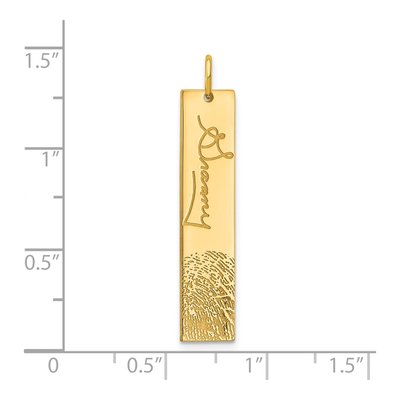 Gold-Plated Sterling Silver Personalized Fingerprint Signature Charm – view 2