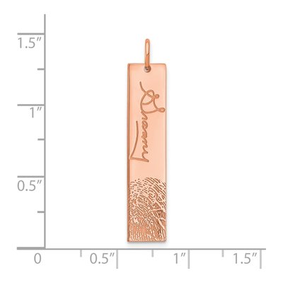 Rose Gold-Plated Sterling Silver Personalized Fingerprint Charm – view 2
