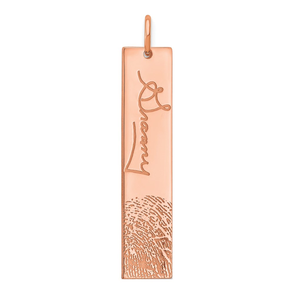 Rose Gold-Plated Sterling Silver Personalized Fingerprint Charm