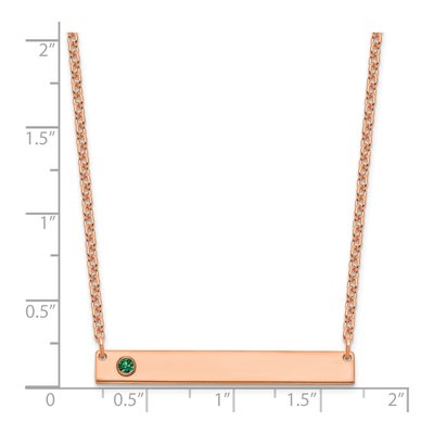 14K Rose Gold 1-Birthstone Necklace – view 2