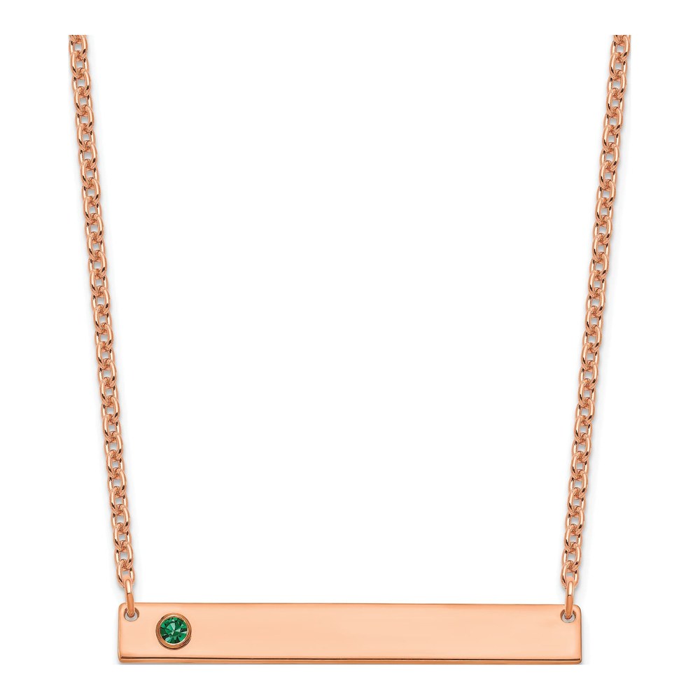 14K Rose Gold 1-Birthstone Necklace