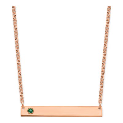 14K Rose Gold 1-Birthstone Necklace