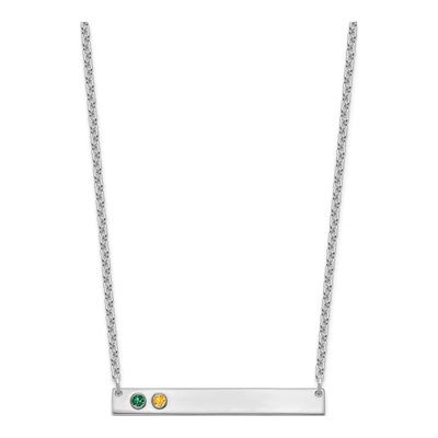 Sterling Silver Personalized Bar Necklace – view 2