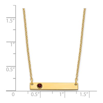 Gold-Plated Sterling Silver Personalized Birthstone Bar Necklace – view 3