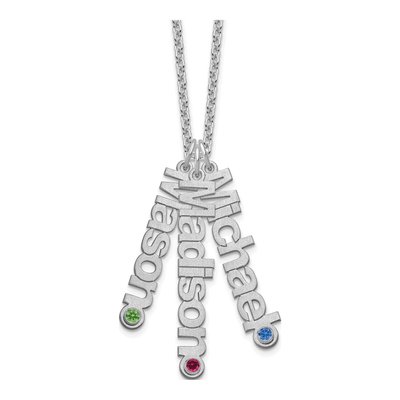 Sterling Silver 3-Names Pendant