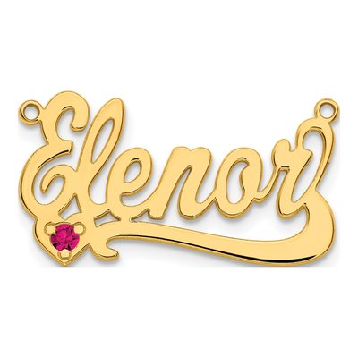 Gold-Plated Sterling Silver Personalized Birthstone Heart Pendant