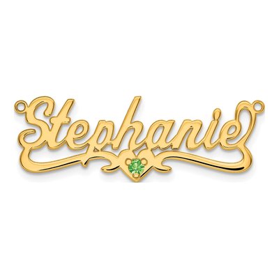 Gold-Plated Sterling Silver Personalized Heart Name Plate Pendant – view 4