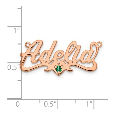 Rose Gold-Plated Sterling Silver Personalized Heart Name Plate Pendant – view 5