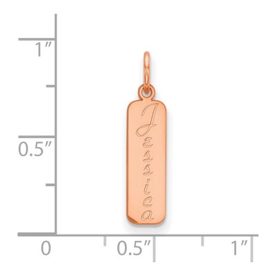Rose Gold-Plated Sterling Silver Personalized Name Bar Charm – view 2
