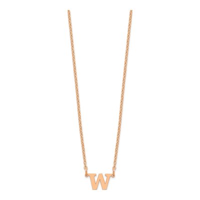 14K Rose Gold Initial Necklace – view 2