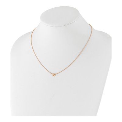 14K Rose Gold Initial Necklace – view 3