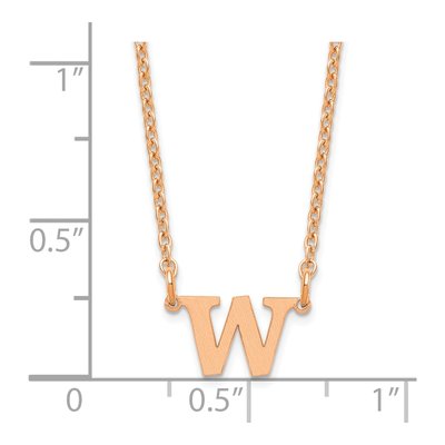 14K Rose Gold Initial Necklace – view 4