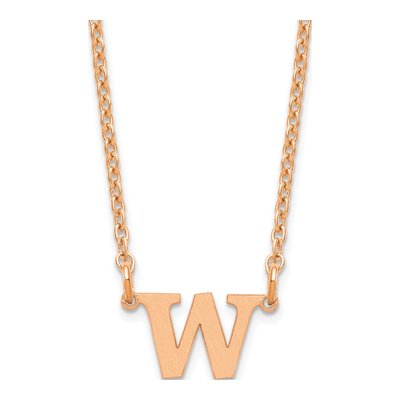 14K Rose Gold Initial Necklace