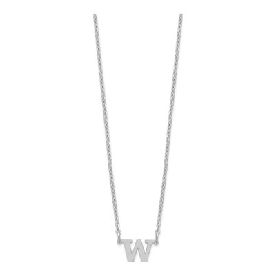 14K White Gold Initial Necklace – view 2