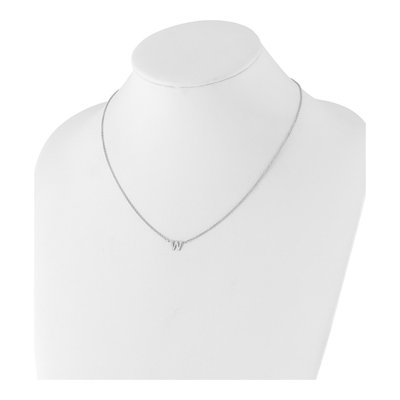 14K White Gold Initial Necklace – view 3