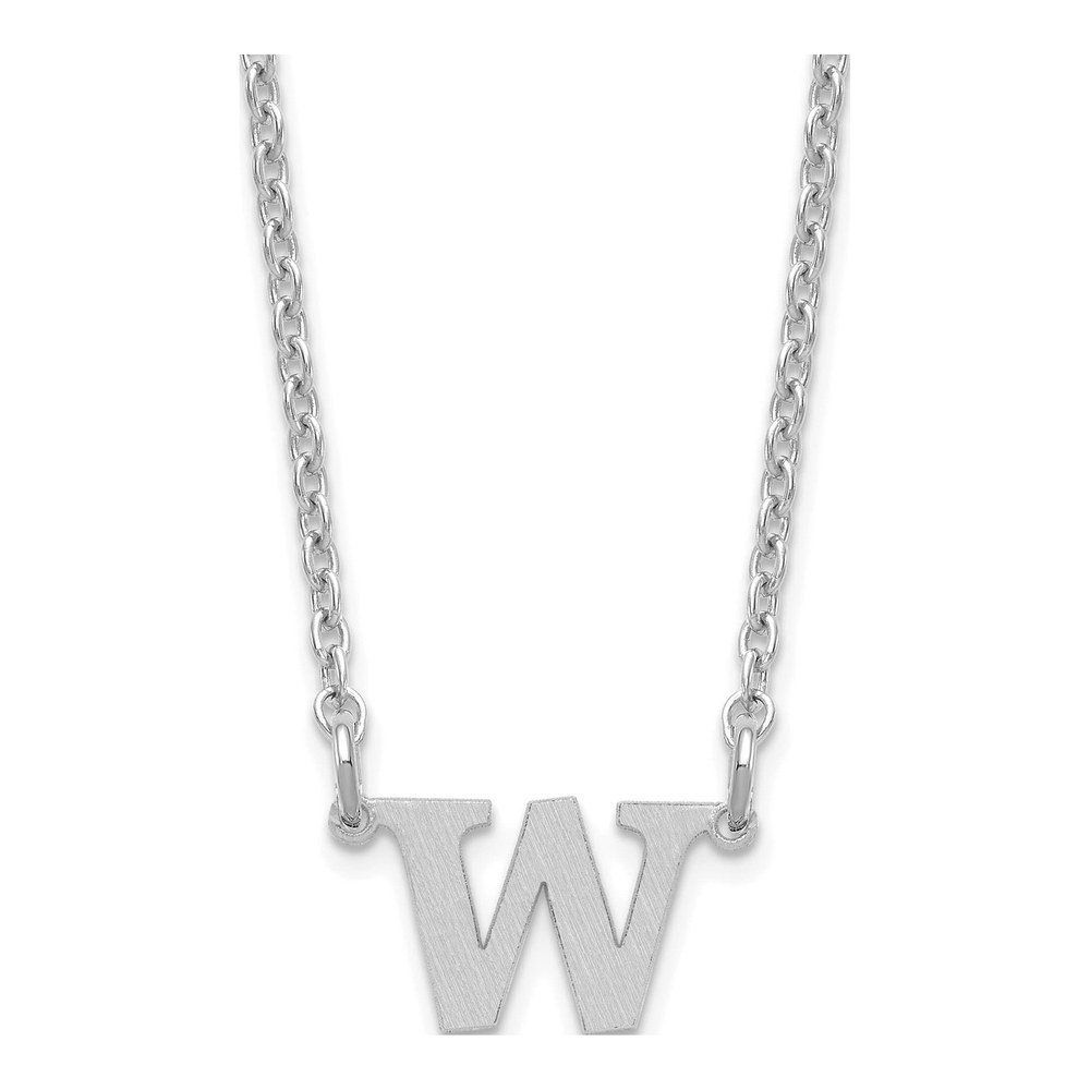 14K White Gold Initial Necklace