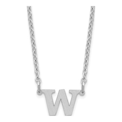 14K White Gold Initial Necklace